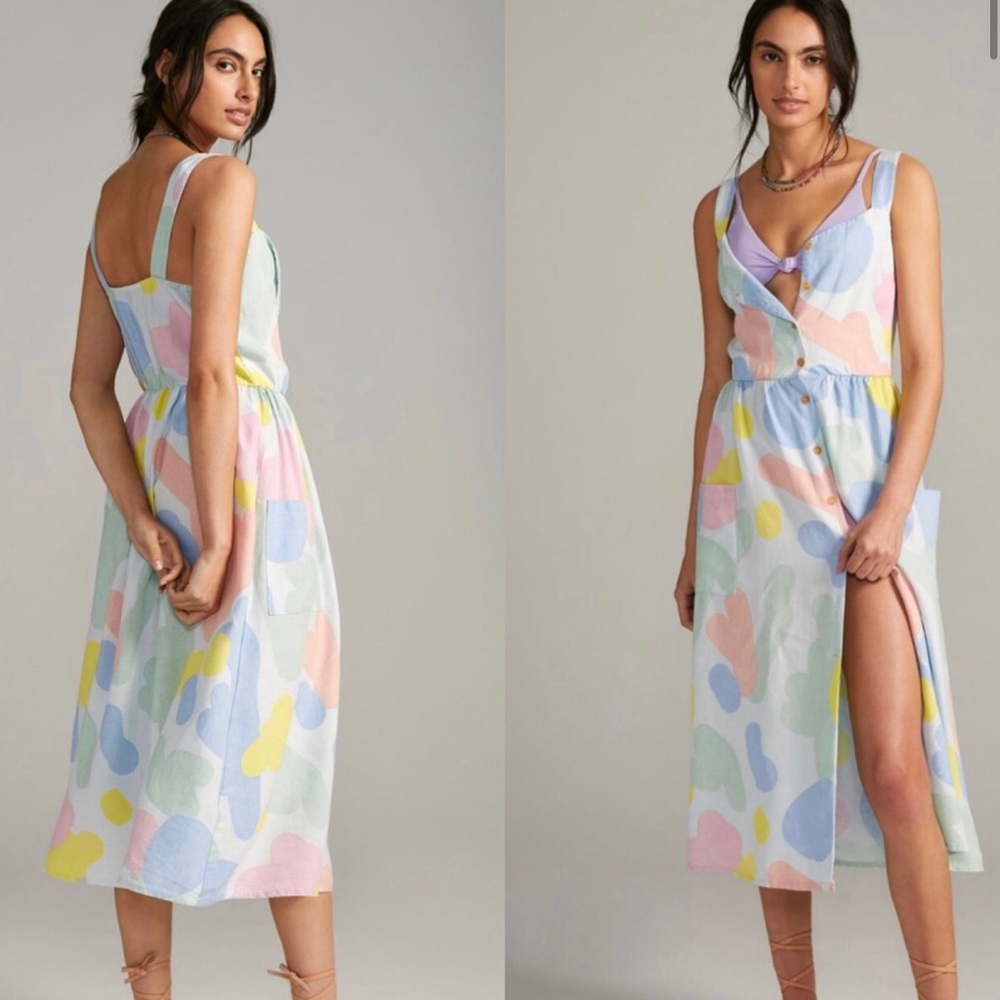 Anthropologie x Bobo Choses buttonfront midi dress in size small